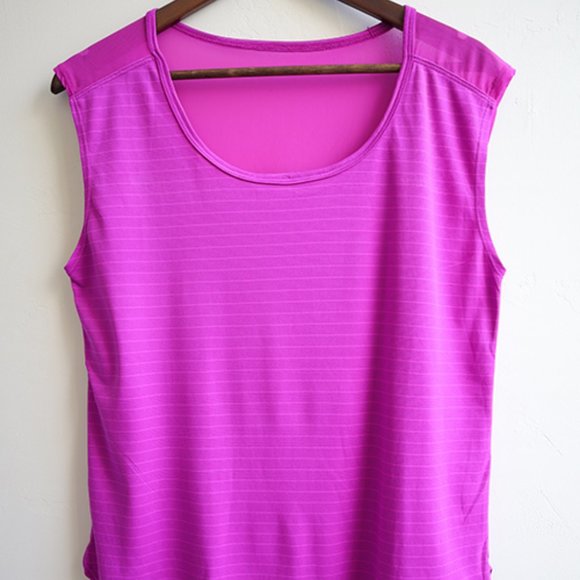 Marika Sleeveless Mesh Purple/Pink Top - Picture 1 of 7